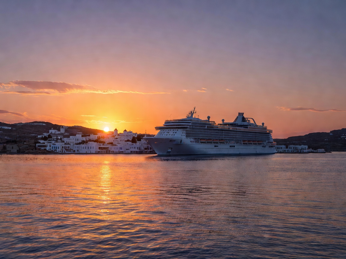 Mykonos Greek Isles party cruise sunset