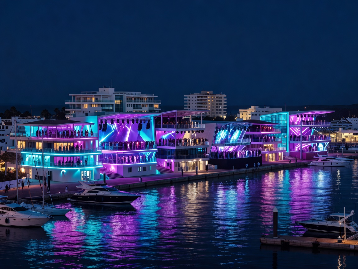 Ibiza Port nightclub skyline
